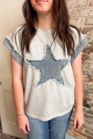 Denim Starstruck Top