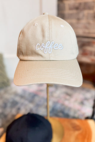 Coffee Lovers Embroidered Baseball Cap (3 Colors)