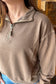 Teresa Mocha Half Zip Pullover