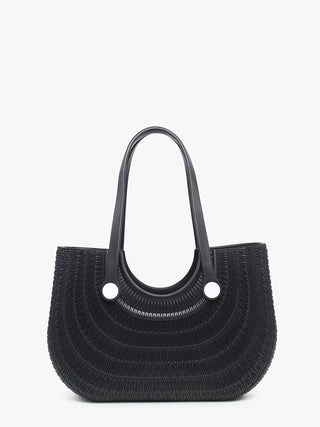 Black Blythe Textured Versa Tote w/ Interchangeable Straps