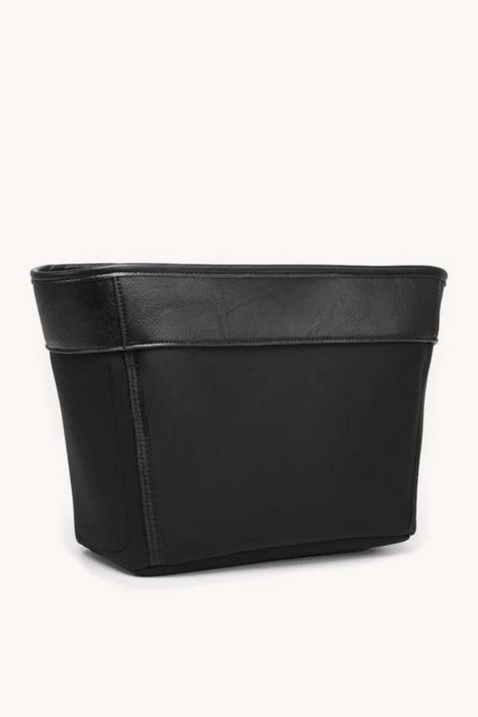 Vira Everyday Versa Tote Liner Contrast Vegan Leather in Black