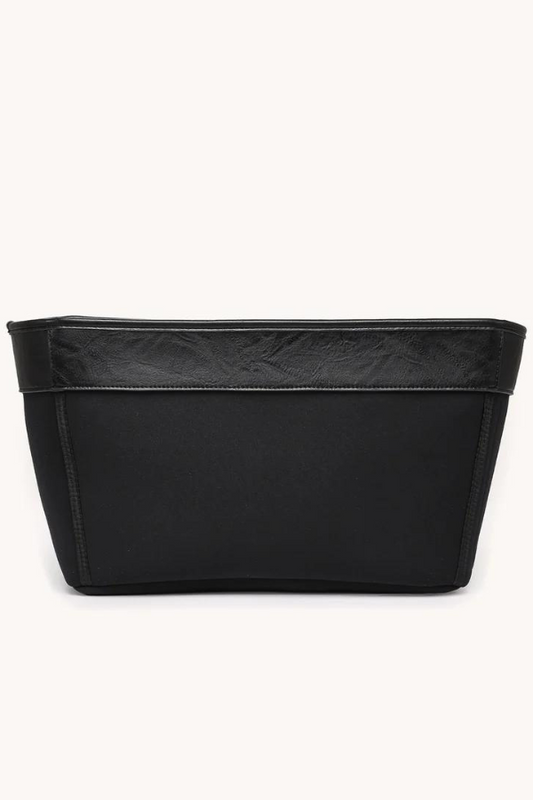 Carrie All Versa Tote Liner Contrast Vegan Leather in Black