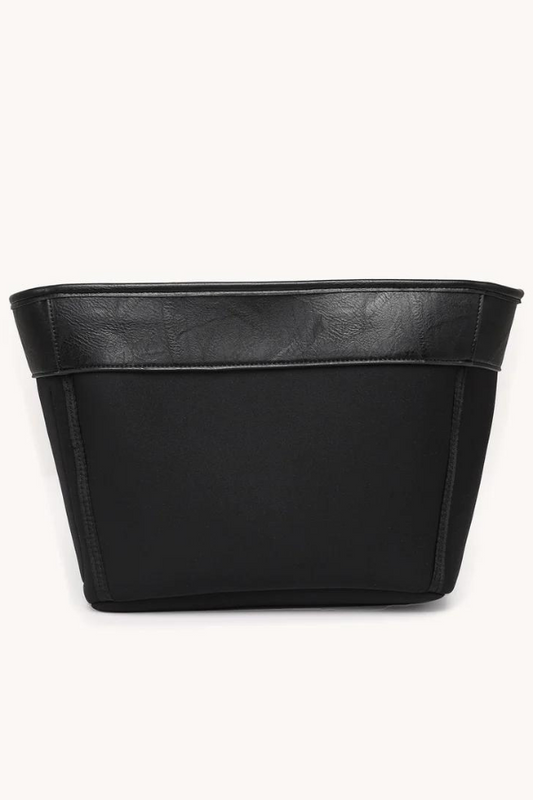 Vira Everyday Versa Tote Liner Contrast Vegan Leather in Black