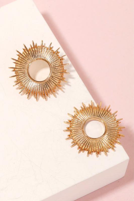 Golden Sunrise Stud Earrings