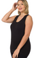 Black Racer Back Curvy Tank Top