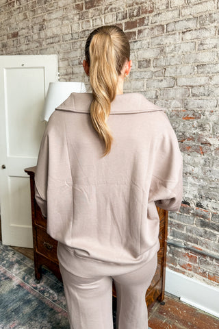 Cocoa Collared Wide Leg On the Go Set
