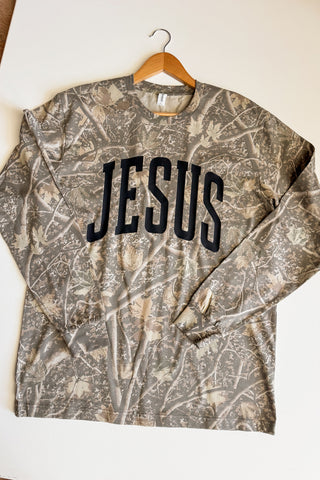 JESUS Long Sleeve Camo Tee