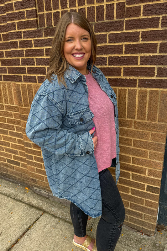 Libbey Quilted Denim Jacket