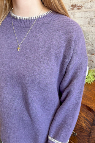 The Everyday Violet Knit Sweater