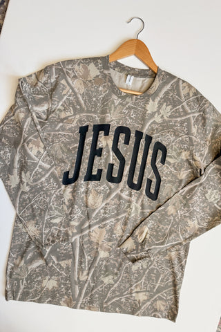 JESUS Long Sleeve Camo Tee