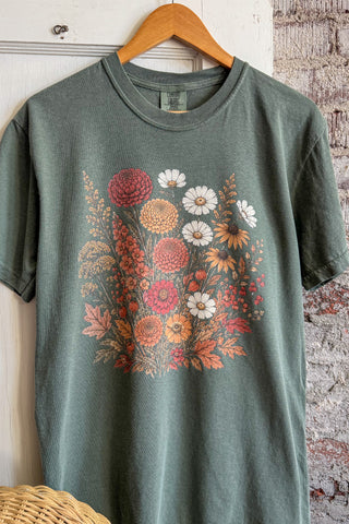 Autumn Wildflower Comfort Colors Tee