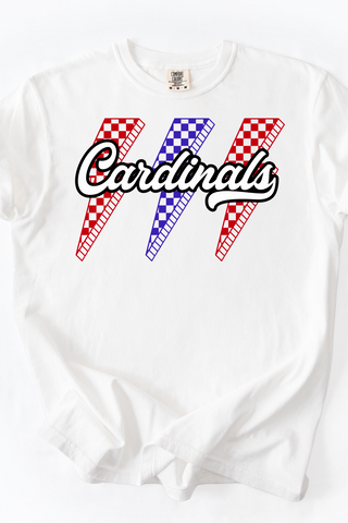 Woodlawn Cardinals Lightning Bolt Font Made to Order Tee