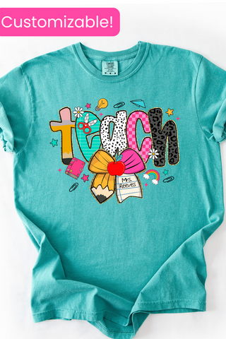 Customizable Teach School Supply Made to Order Tee