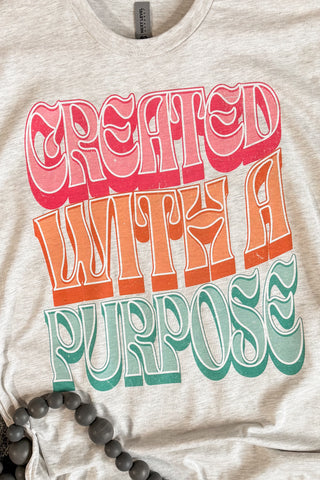 Created With a Purpose Heathered Gray Tee