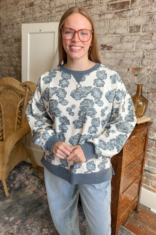 Faded Florals Pullover