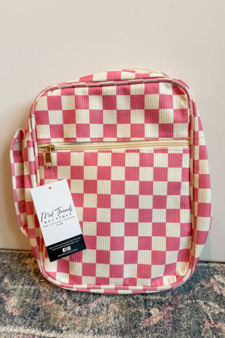 Chloe Pink Check Bible Cover