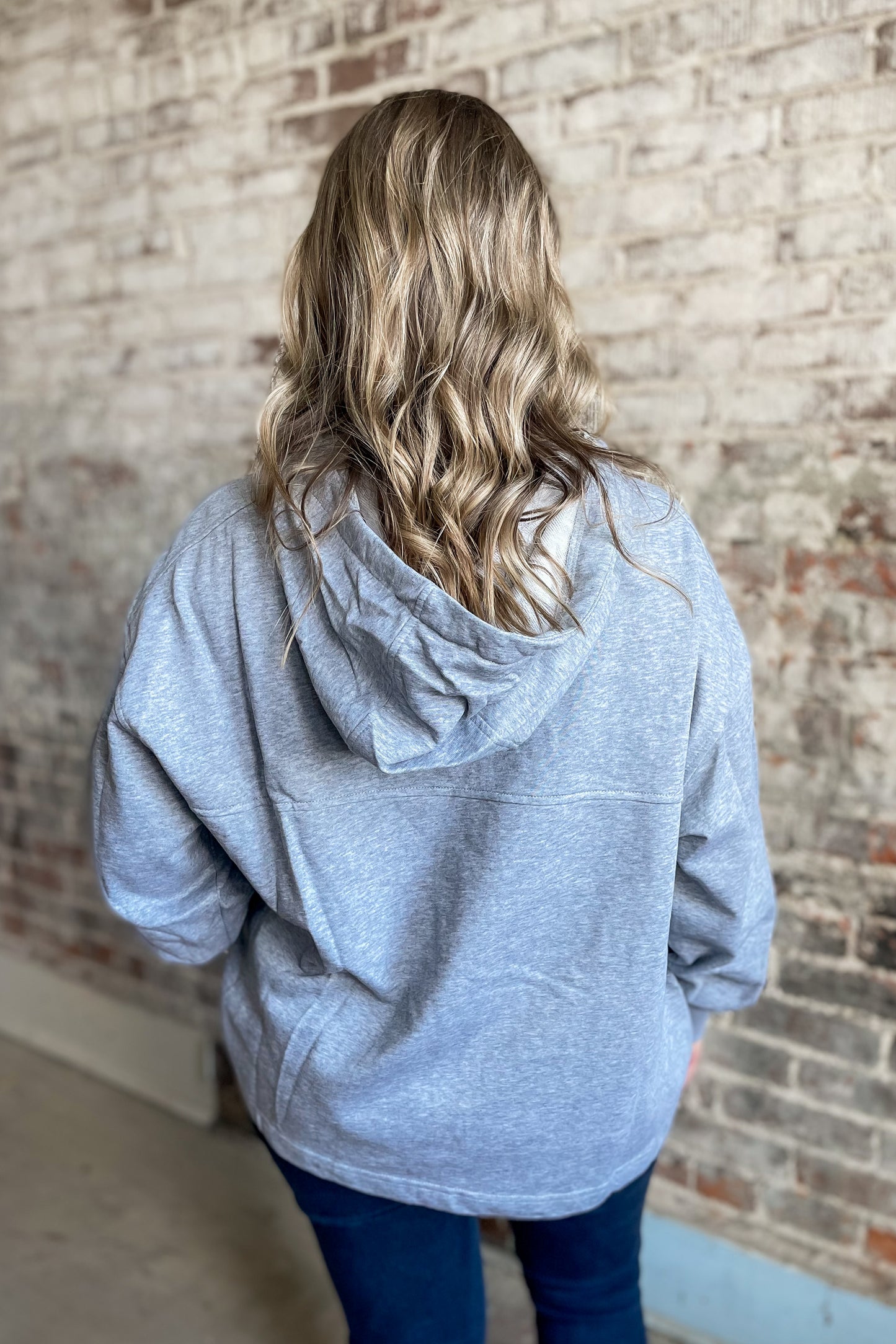 Heather Gray Snap Button Hoodie