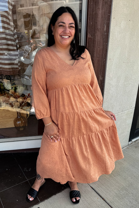 Andrea Tiered and Textured Dress