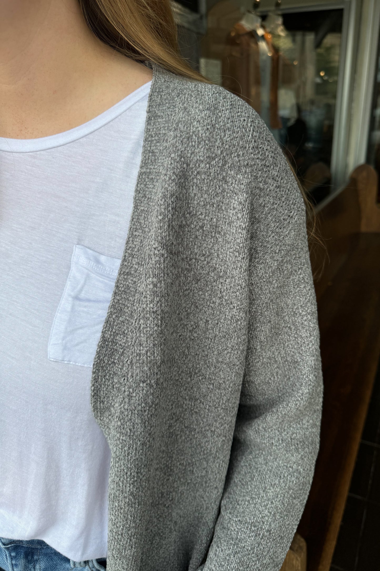 Heather Gray Melange Cardigan