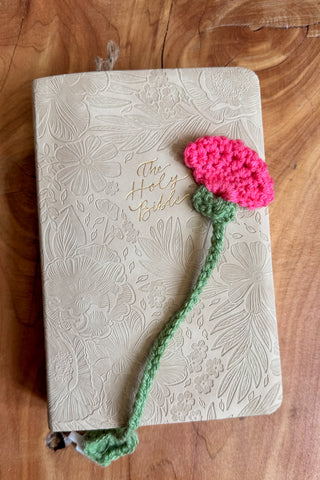 Pressed Flower Crocheted Bookmarks