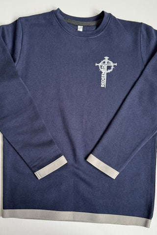 Redeemed Banded Navy Crewneck