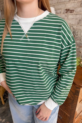 The Fireside Stripe Pullover (+Curvy)