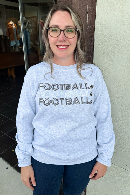 Football Ash Gray Crewneck