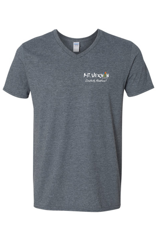 Mt.Vernon City Logo Gildan V-Neck Softstyle Short Sleeve Tee