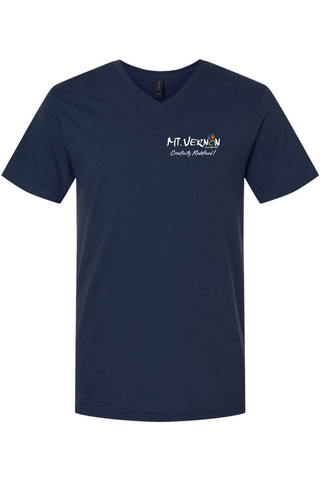 Mt.Vernon City Logo Gildan V-Neck Softstyle Short Sleeve Tee