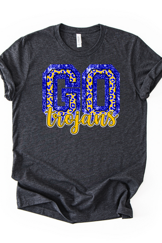 Bluford Trojans Bling Made To Order Tee