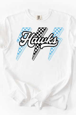 Spring Garden Hawks Lightning Bolt Font Made to Order Tee
