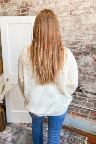 Pumpkin Spice Ivory Sweater Top