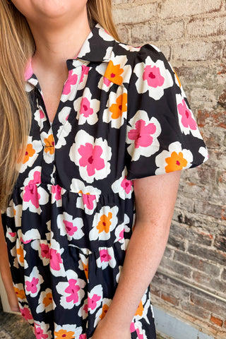 Daisy Mae Black Floral Dress