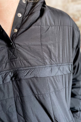 Black Puff Pullover Jacket