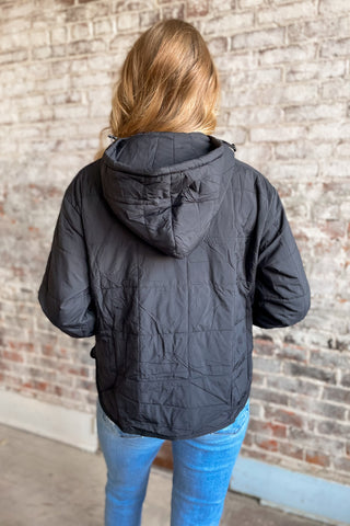 Black Puff Pullover Jacket