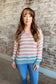 Blushing Blue Striped Sweater