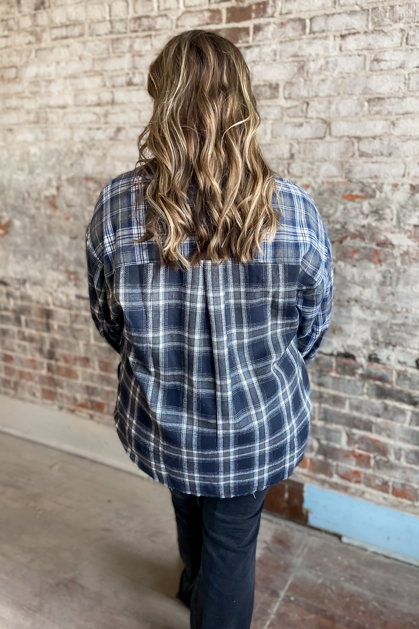 Nicole Plaid Flannel Top