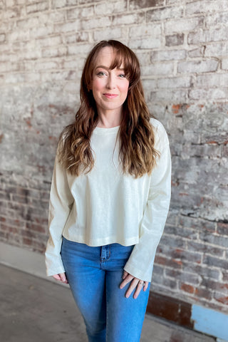 Cream Wide Sleeve Tee