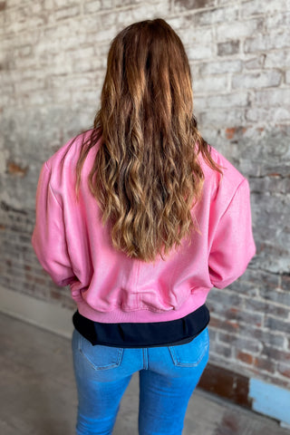 Candy Pink Bomber Jacket