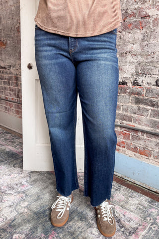 Risen High Rise Slim Barrel Jeans