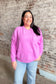 Bright Mauve Melange Long Sleeve Top