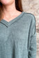 Jaded Stitch Ribbed Long Sleeve Top