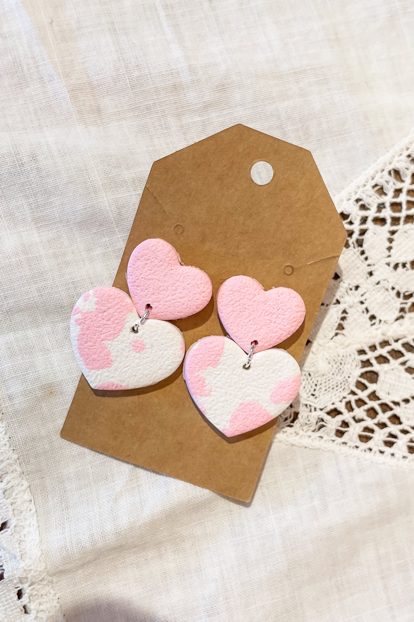 Double Decker Heart Earrings