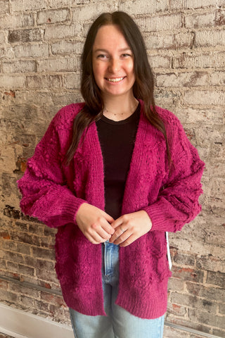 Magenta Sweetheart Cardigan