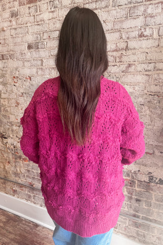 Magenta Sweetheart Cardigan