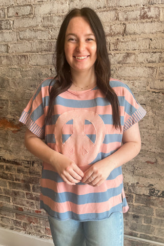 Peace and Stripes Top