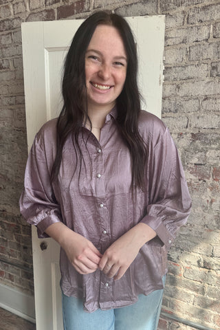 Purple Haze Button Up Blouse