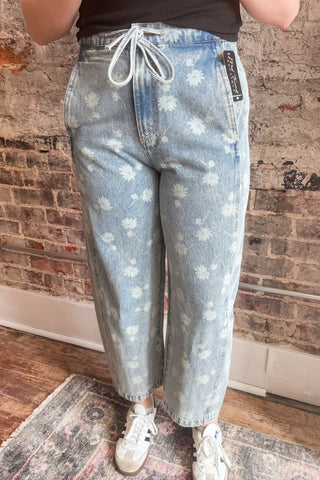 Dandelion Washed Denim Drawstring Jeans