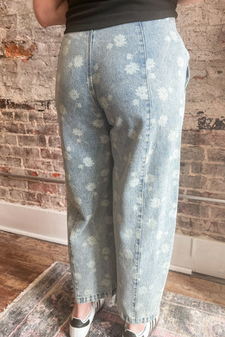 Dandelion Washed Denim Drawstring Jeans