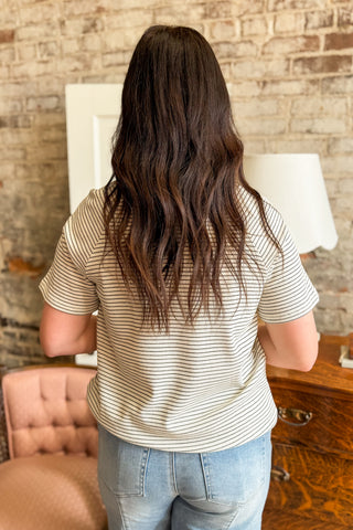 Cream Textured Raglan Sleeve Tee